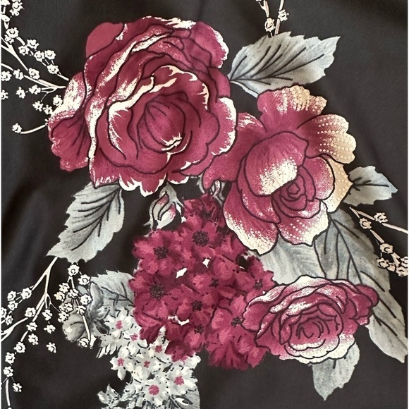 Ny‎ Collection tie waist dress floral plus size 2X nwt Fall School Teacher plum - Picture 2 of 4